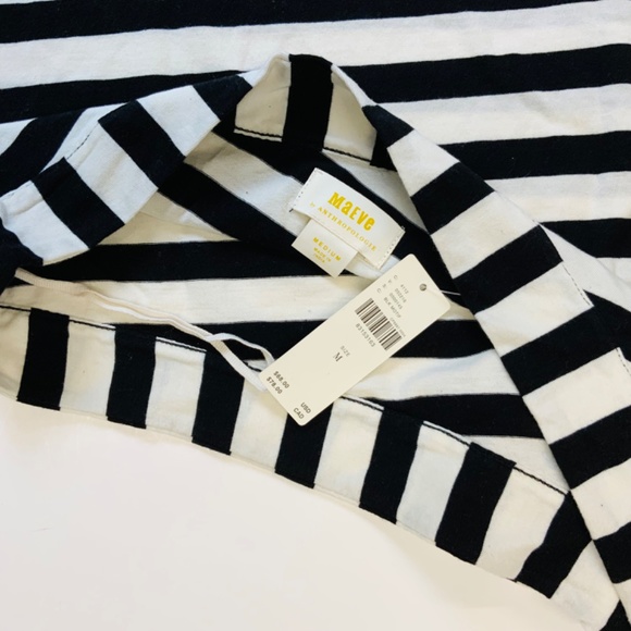 NWT Anthropologie Maeve Striped One-Shoulder Bow Top - Picture 16 of 16